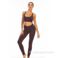 Jednokolorowy, oddychający damski sportowy strój do jogi